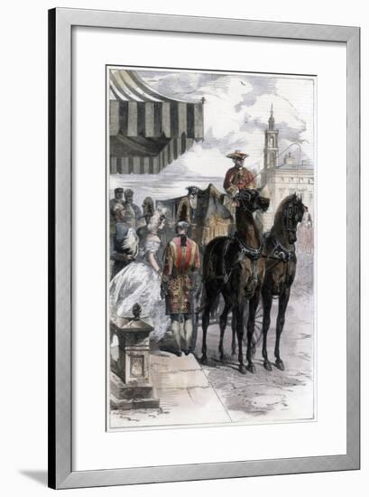 Lady Going Out During 'The London Season, 1856-Edmund Morin-Framed Giclee Print