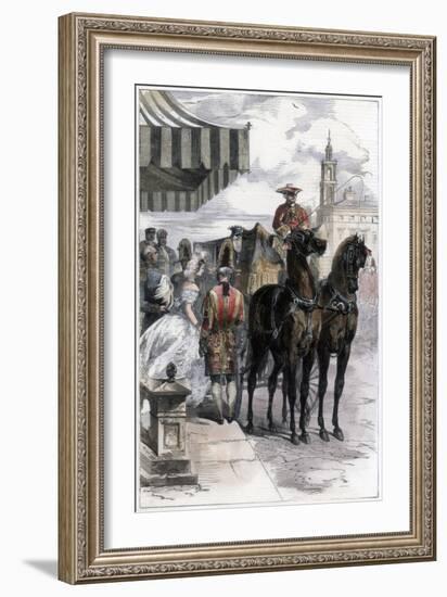 Lady Going Out During 'The London Season, 1856-Edmund Morin-Framed Giclee Print