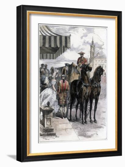 Lady Going Out During 'The London Season, 1856-Edmund Morin-Framed Giclee Print