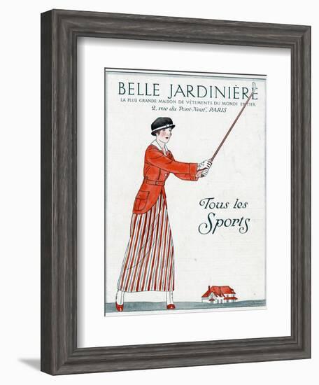 Lady Golfer 1914-Bernard Boutet De Monvel-Framed Photographic Print