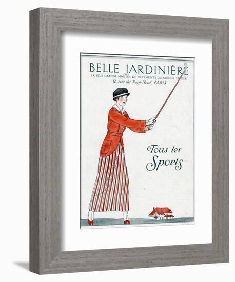 Lady Golfer 1914-Bernard Boutet De Monvel-Framed Photographic Print