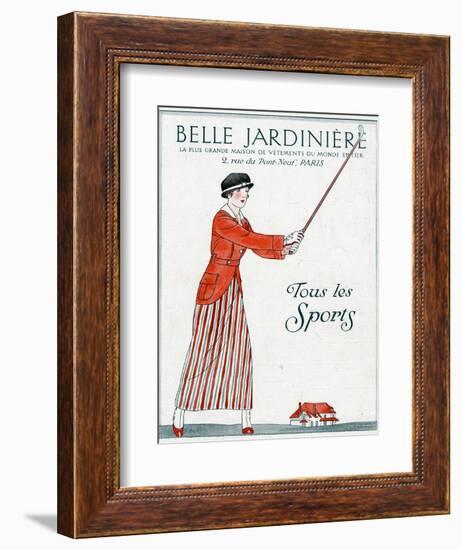 Lady Golfer 1914-Bernard Boutet De Monvel-Framed Photographic Print