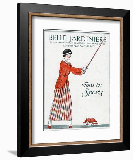 Lady Golfer 1914-Bernard Boutet De Monvel-Framed Photographic Print