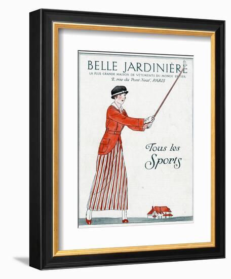 Lady Golfer 1914-Bernard Boutet De Monvel-Framed Photographic Print