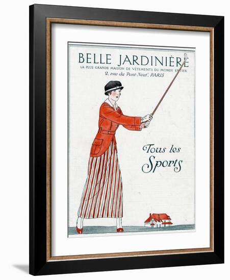 Lady Golfer 1914-Bernard Boutet De Monvel-Framed Photographic Print