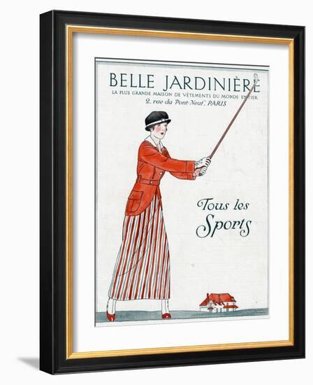 Lady Golfer 1914-Bernard Boutet De Monvel-Framed Photographic Print