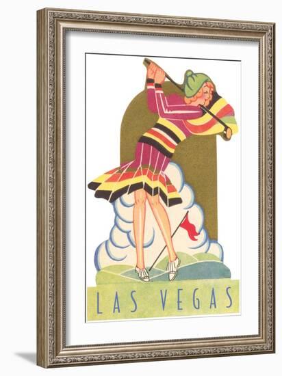 Lady Golfer in Las Vegas, Nevada-null-Framed Art Print