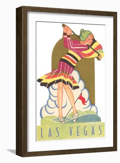 Lady Golfer in Las Vegas, Nevada-null-Framed Art Print