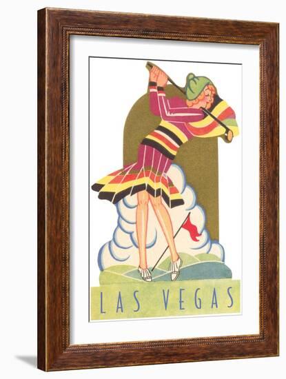 Lady Golfer in Las Vegas, Nevada-null-Framed Art Print