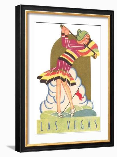 Lady Golfer in Las Vegas, Nevada-null-Framed Art Print