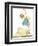 Lady Golfer Teeing Up-null-Framed Premium Giclee Print
