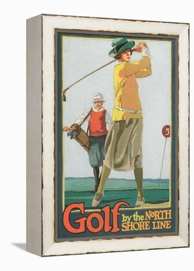 Lady Golfer-null-Framed Stretched Canvas