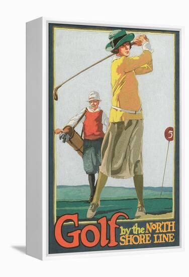 Lady Golfer-null-Framed Stretched Canvas