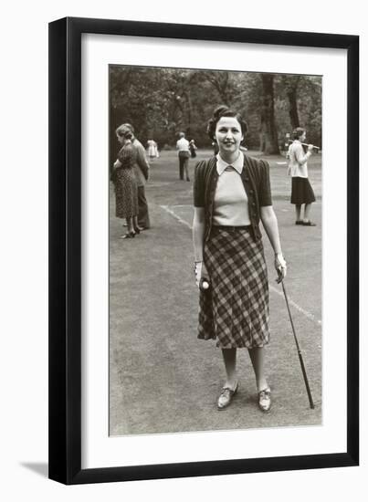 Lady Golfer-null-Framed Art Print