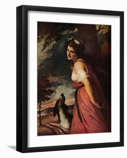 'Lady Hamilton as a Bacchante', 1785-George Romney-Framed Giclee Print