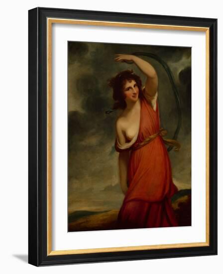 Lady Hamilton as Mirth-George Romney-Framed Giclee Print