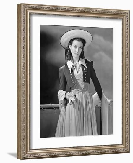 Lady Hamilton by Alexander Korda with Vivien Leigh, 1941 (b/w photo)-null-Framed Photo