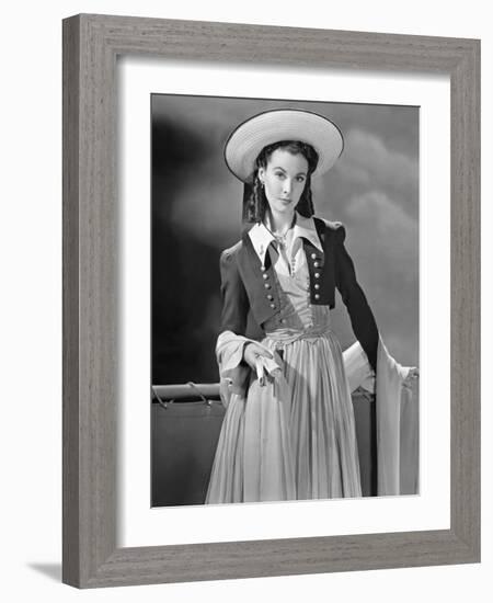 Lady Hamilton by Alexander Korda with Vivien Leigh, 1941 (b/w photo)-null-Framed Photo