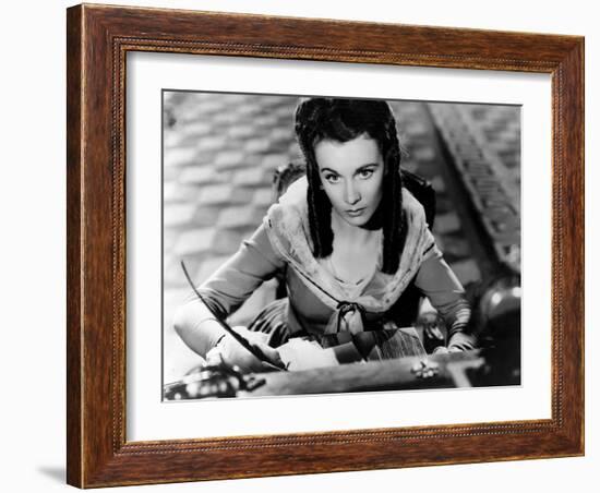 Lady Hamilton by Alexander Korda with Vivien Leigh, 1941 (b/w photo)-null-Framed Photo