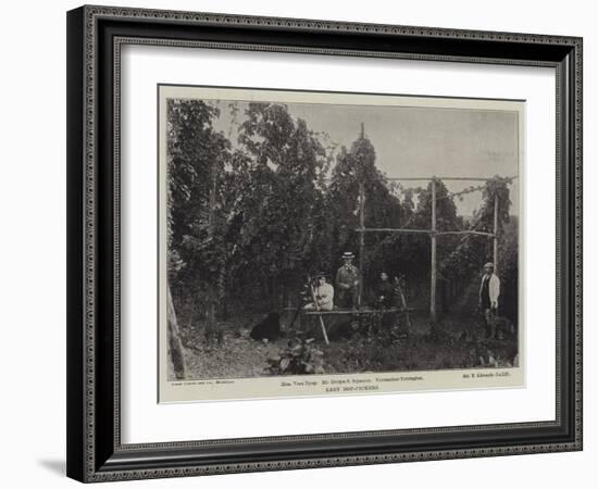 Lady Hop-Pickers-null-Framed Giclee Print