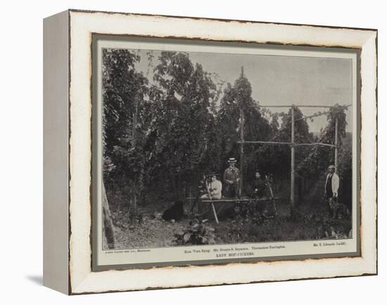 Lady Hop-Pickers-null-Framed Premier Image Canvas