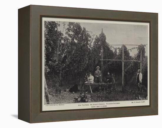 Lady Hop-Pickers-null-Framed Premier Image Canvas