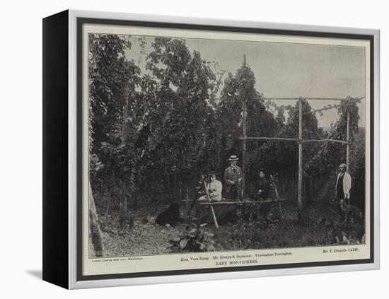 Lady Hop-Pickers-null-Framed Premier Image Canvas