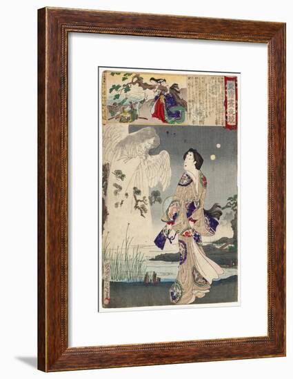 Lady Iga and the Ghost of Sasaki Kiyotaka, 1886-Toyohara Chikanobu-Framed Giclee Print