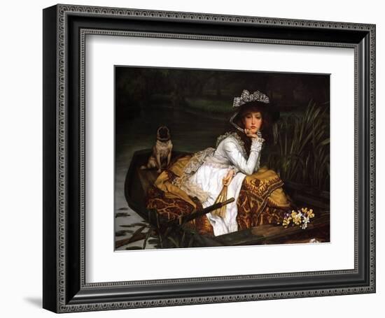 Lady in a Boat-James Tissot-Framed Art Print