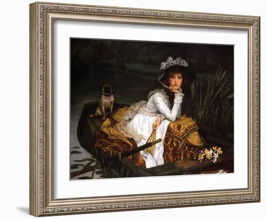 Lady in a Boat-James Tissot-Framed Art Print