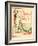 Lady In A Classical Robe Lifts A Festoon-Walter Crane-Framed Art Print