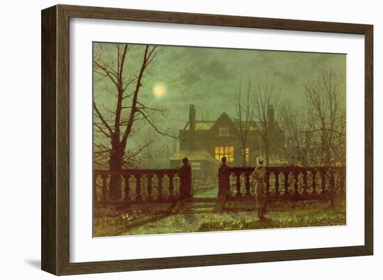 Lady in a Garden by Moonlight, 1882-Sir Lawrence Alma-Tadema-Framed Giclee Print