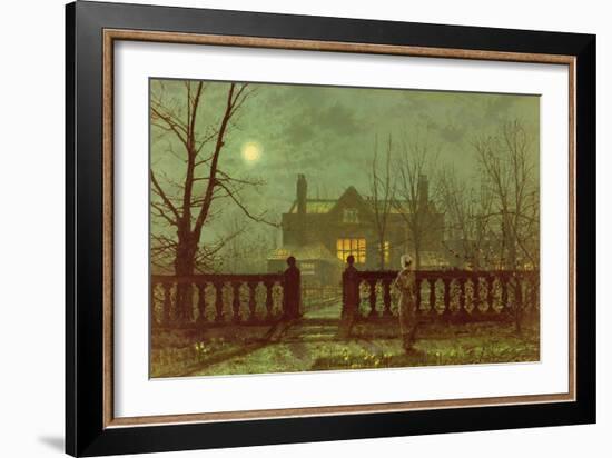 Lady in a Garden by Moonlight, 1882-Sir Lawrence Alma-Tadema-Framed Giclee Print