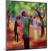 Lady in a Green Coat-Auguste Macke-Mounted Art Print