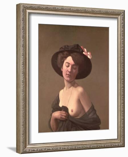 Lady in a Hat, 1908-Félix Vallotton-Framed Giclee Print