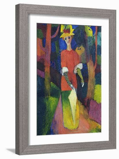 Lady in a Park-August Macke-Framed Giclee Print