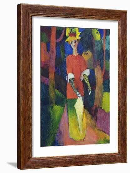 Lady in a Park-August Macke-Framed Giclee Print