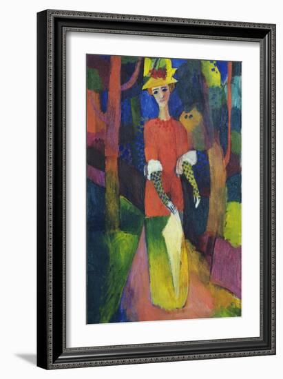 Lady in a Park-August Macke-Framed Giclee Print