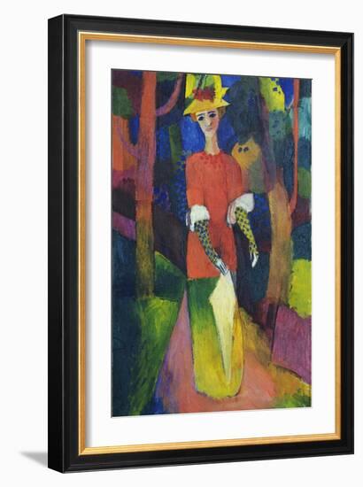 Lady in a Park-August Macke-Framed Giclee Print