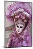 Lady in a Pink Dress and Bejewelled Hat, Venice Carnival, Venice, Veneto, Italy, Europe-James Emmerson-Mounted Photographic Print