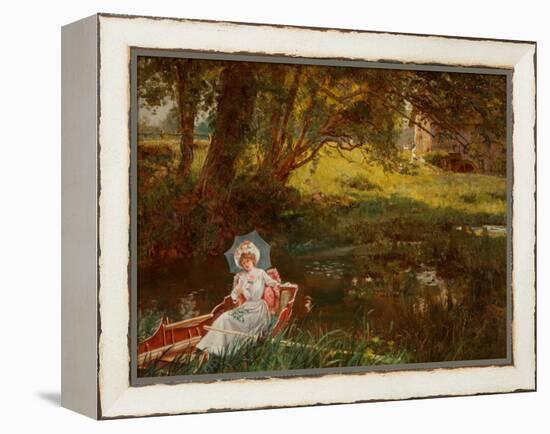 Lady in a Punt-Henry John Yeend King-Framed Premier Image Canvas