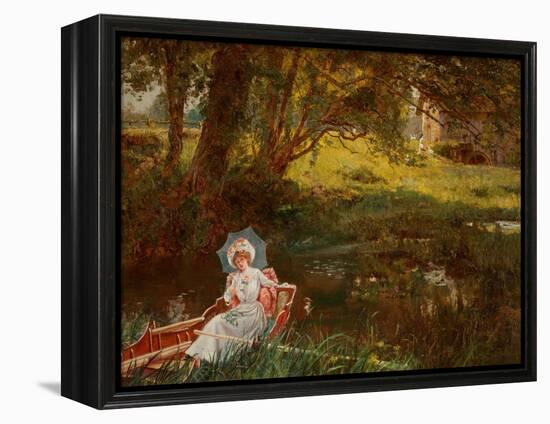 Lady in a Punt-Henry John Yeend King-Framed Premier Image Canvas