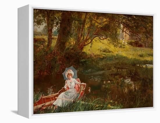 Lady in a Punt-Henry John Yeend King-Framed Premier Image Canvas