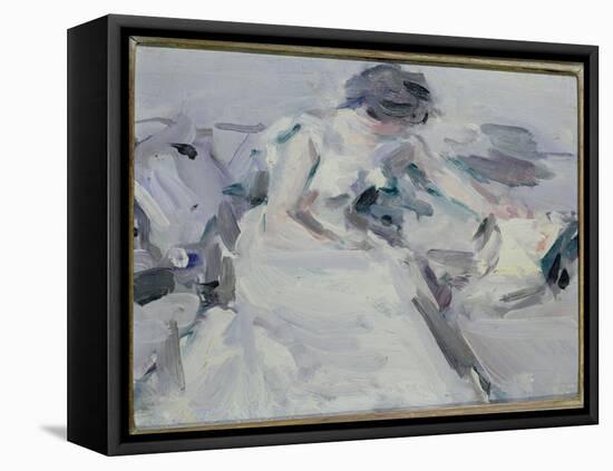 Lady in a White Dress-Samuel John Peploe-Framed Premier Image Canvas