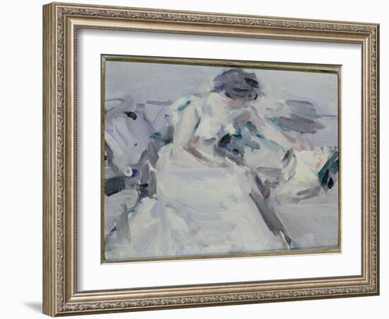 Lady in a White Dress-Samuel John Peploe-Framed Giclee Print