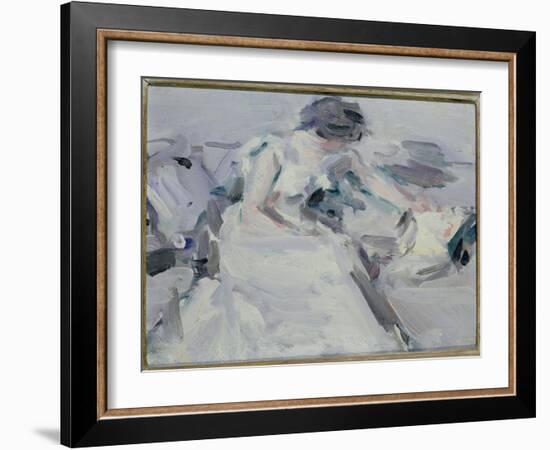 Lady in a White Dress-Samuel John Peploe-Framed Giclee Print