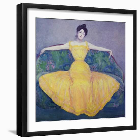 Lady in a Yellow Dress, 1899-Max Kurzweil-Framed Giclee Print