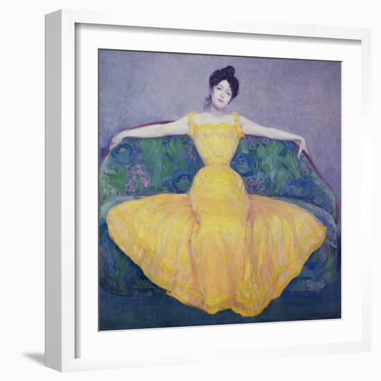 Lady in a Yellow Dress, 1899-Max Kurzweil-Framed Giclee Print