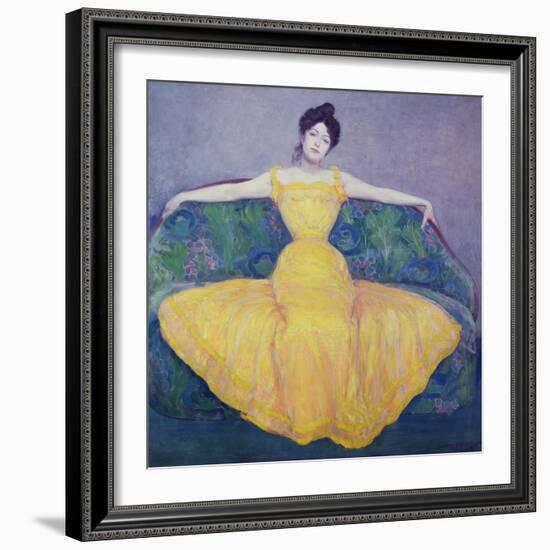 Lady in a Yellow Dress, 1899-Max Kurzweil-Framed Giclee Print