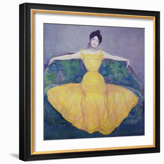 Lady in a Yellow Dress, 1899-Max Kurzweil-Framed Giclee Print